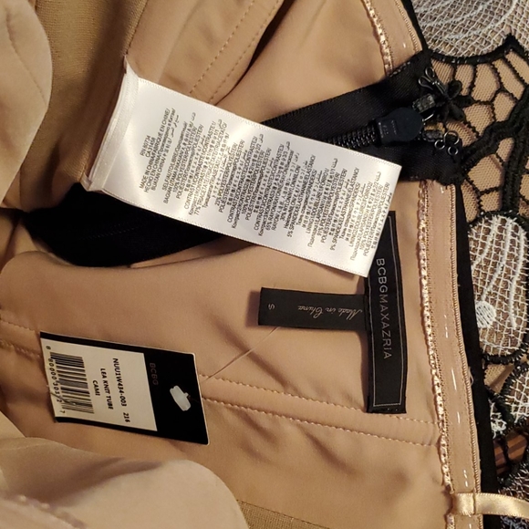 Host Pick BCBG Lace Strapless Knit White Black Nude NWT - Picture 13 of 13